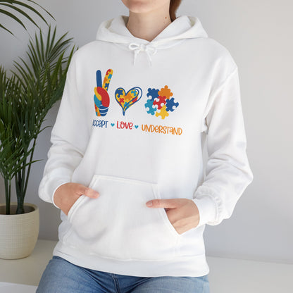 Accept Love Understand (Autism) Heavy Blend™ Hooded Sweatshirt