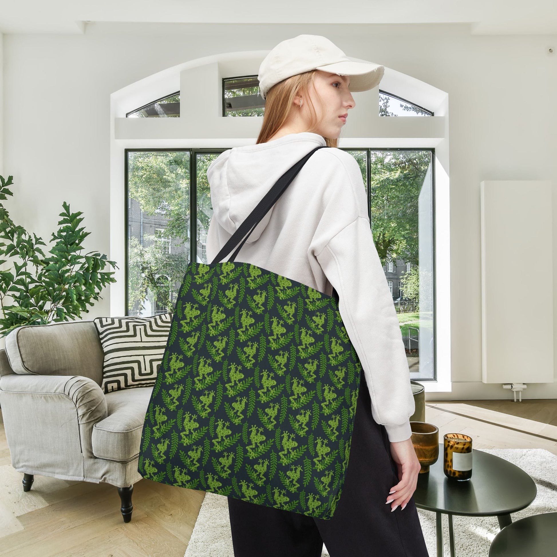 Emerald Canopy Frogs Canvas Tote Bag