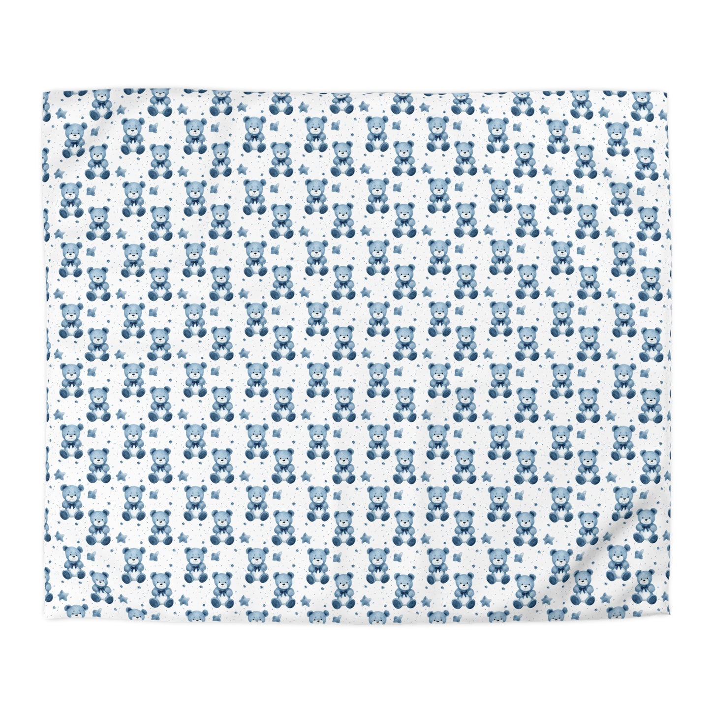Blue Bear Hugs Microfiber Duvet Cover