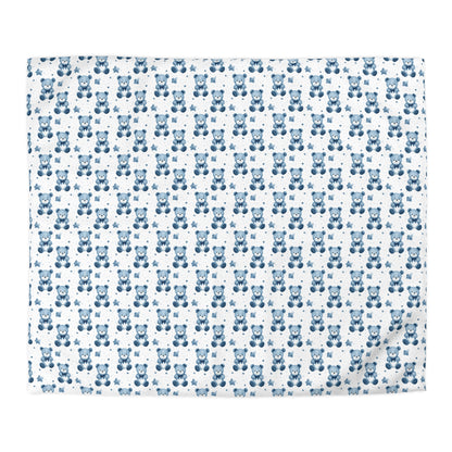 Blue Bear Hugs Microfiber Duvet Cover