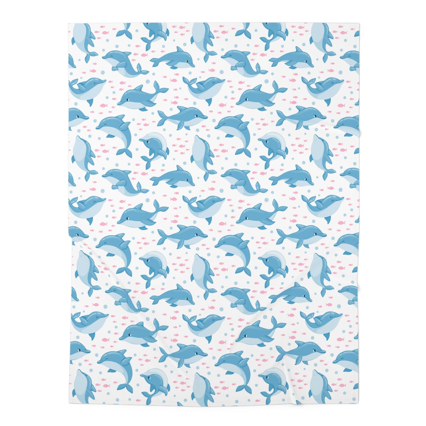 Little Dolphin Splash Baby Swaddle Blanket