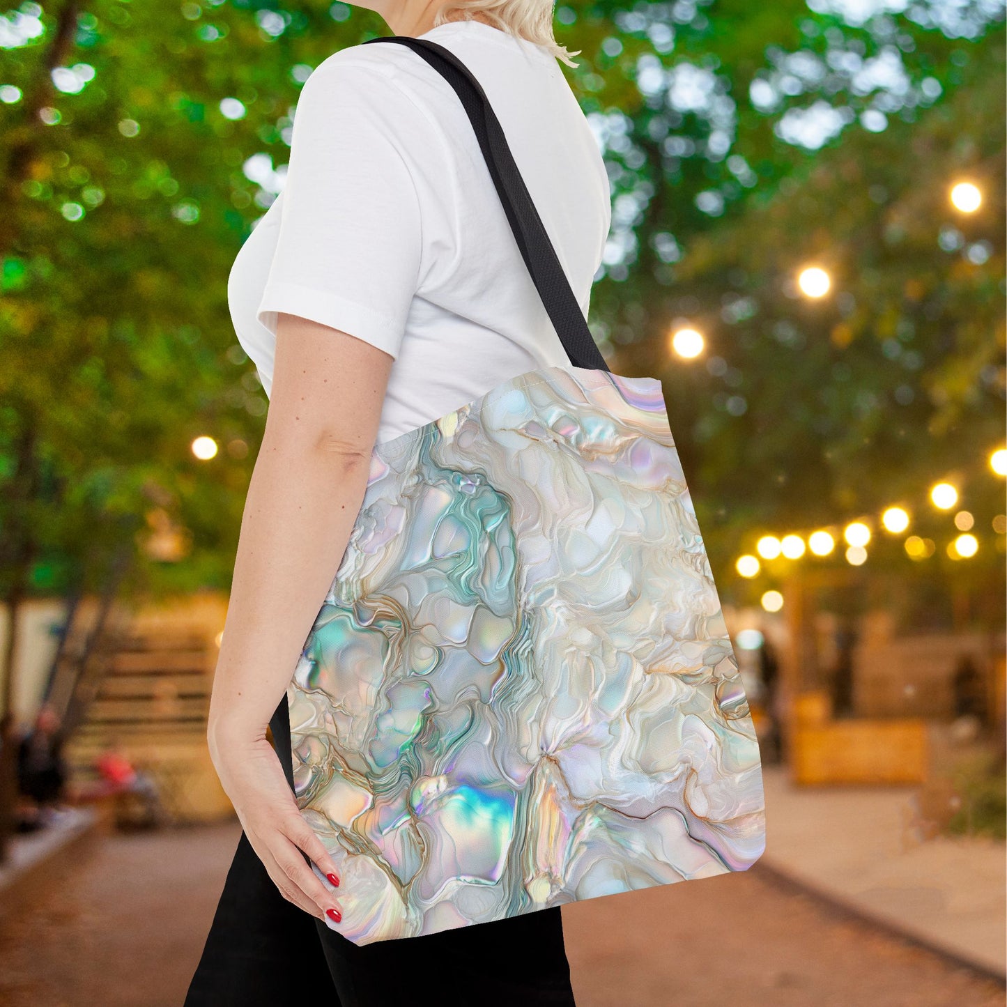 Green Opalescent Dreams Canvas Tote Bag