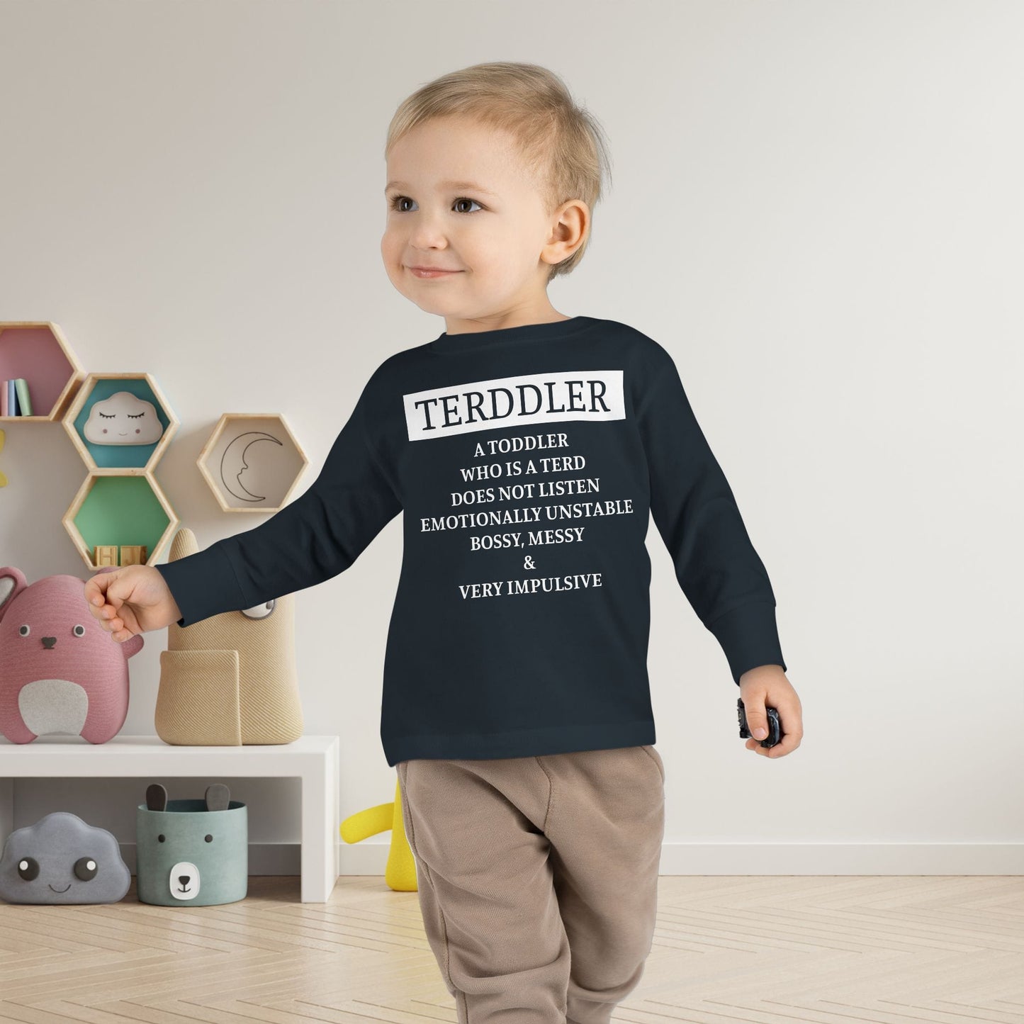 ""Terddler Definition Toddler Long Sleeve Tee