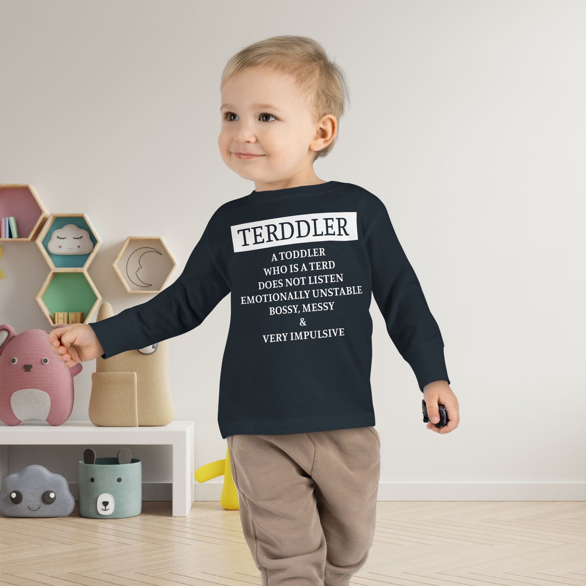 ""Terddler Definition Toddler Long Sleeve Tee
