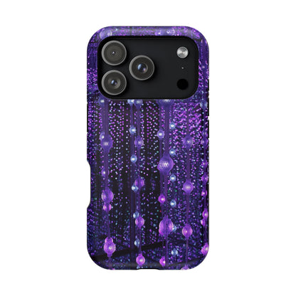 Purple Raindrops MagSafe® Compatible Tough Case for iPhone