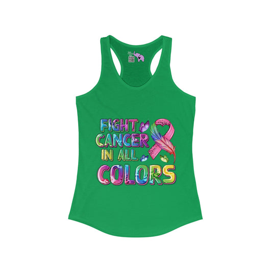 Fight Cancer In All Colors 8 Women's Ideal Racerback Tank