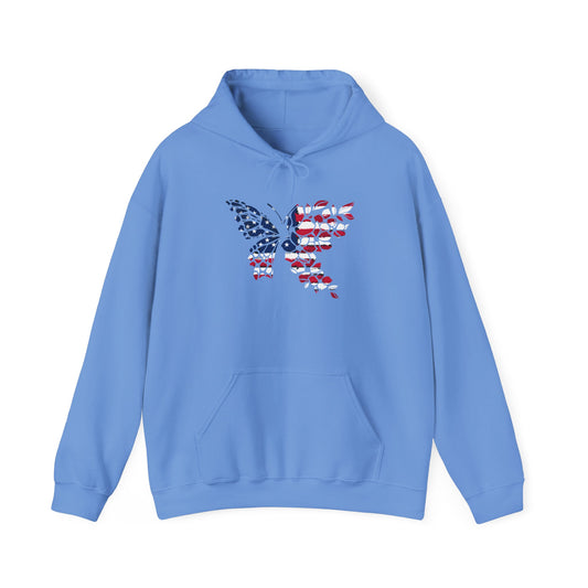 American Flag Butterfly Heavy Blend™ Hooded Sweatshirt