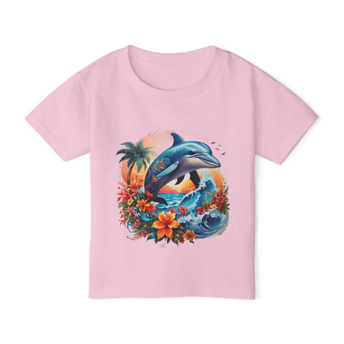 Tropical Dolphin Heavy Cotton™ Toddler T-shirt
