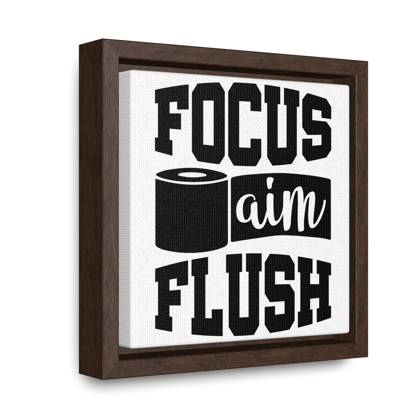 Focus, Aim, Flush Canvas Wraps, Square Frame