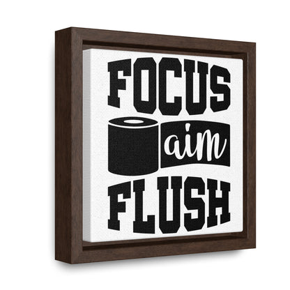 Focus, Aim, Flush Canvas Wraps, Square Frame