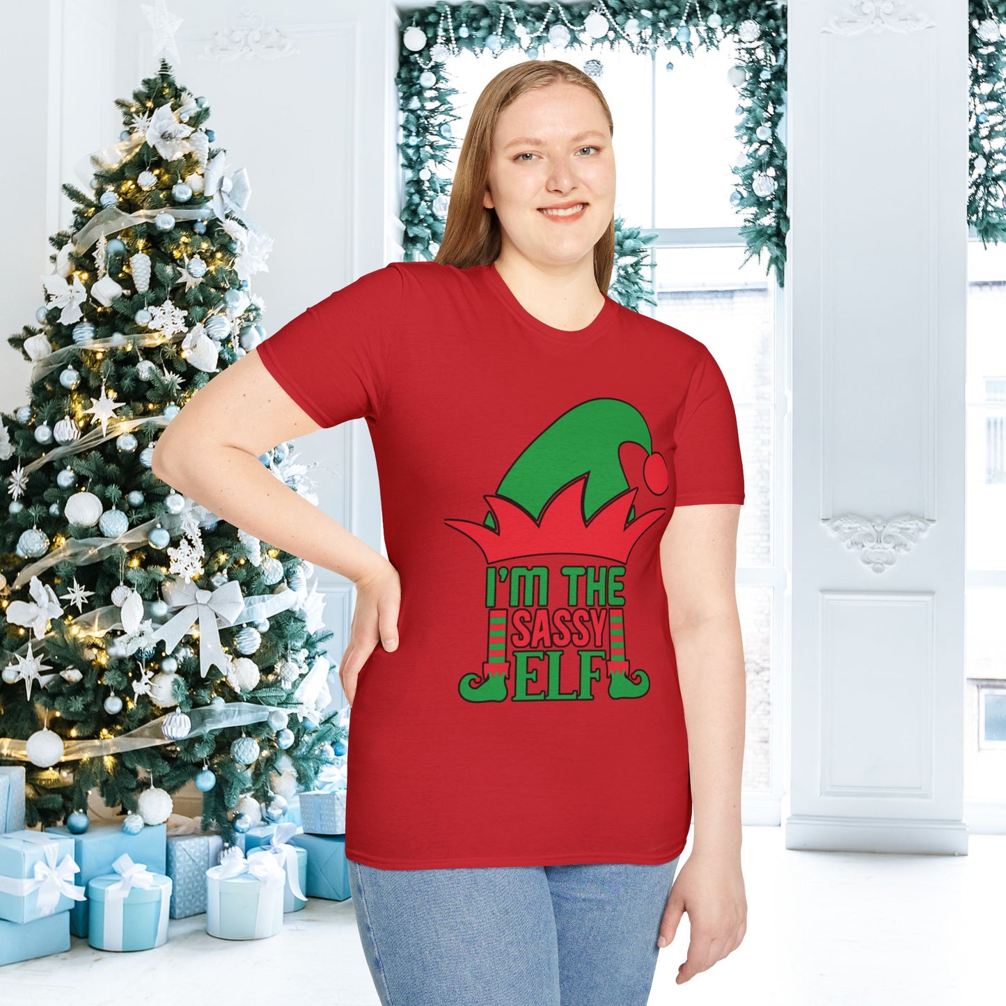 I'm The Sassy Elf Adult T-shirt (Custom Name Available!)
