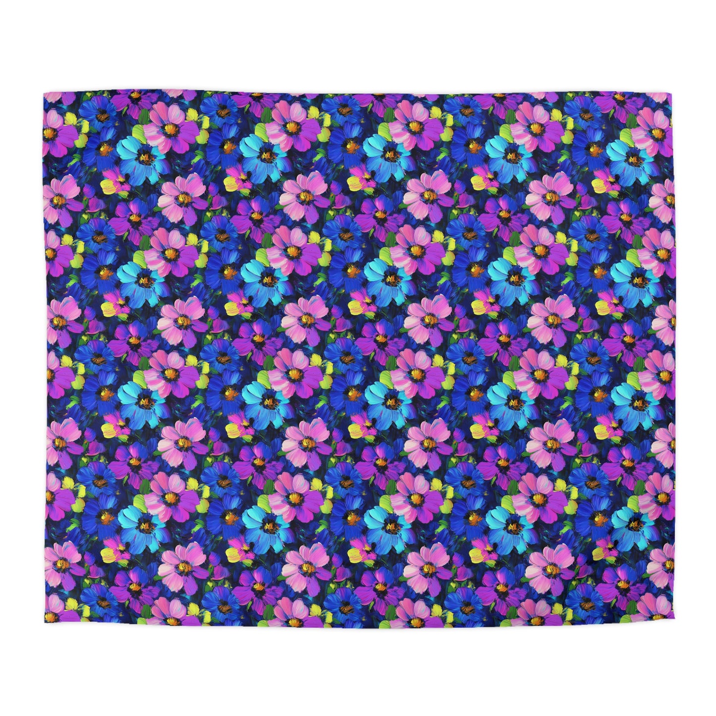 Watercolor Daisies Microfiber Duvet Cover
