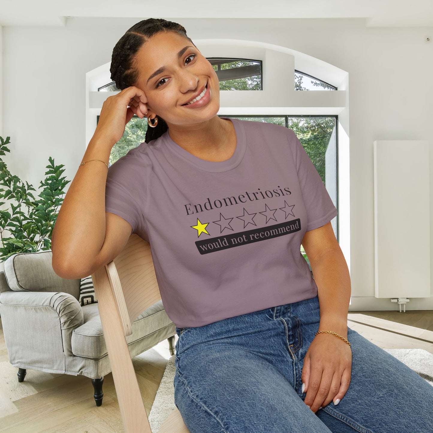 Endometriosis 1 Star Would Not Recommend Adult T-shirt