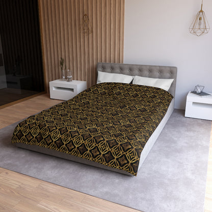 Golden Star Lattice Duvet Bedding Set