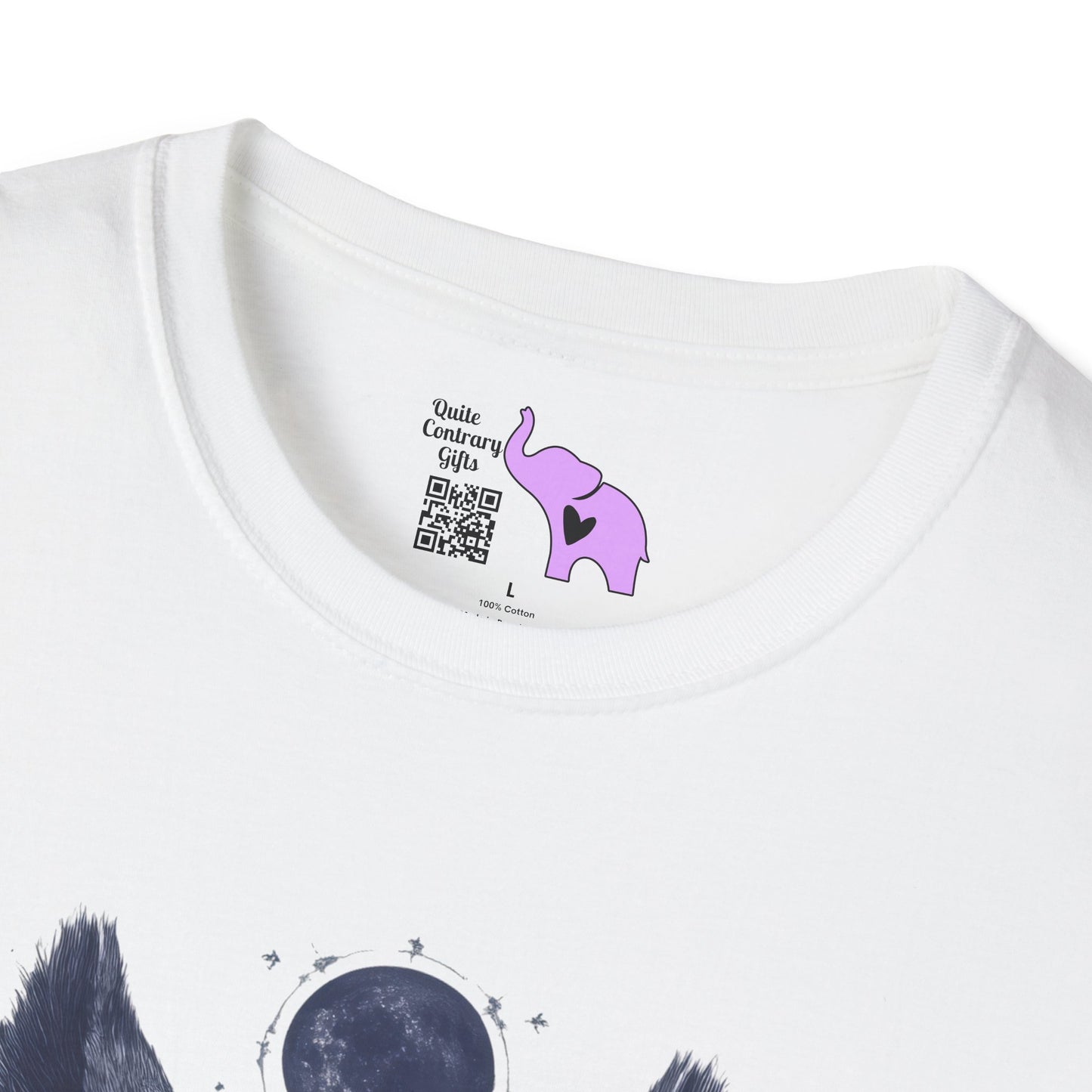 Creepy Skull Wolf Adult T-shirt