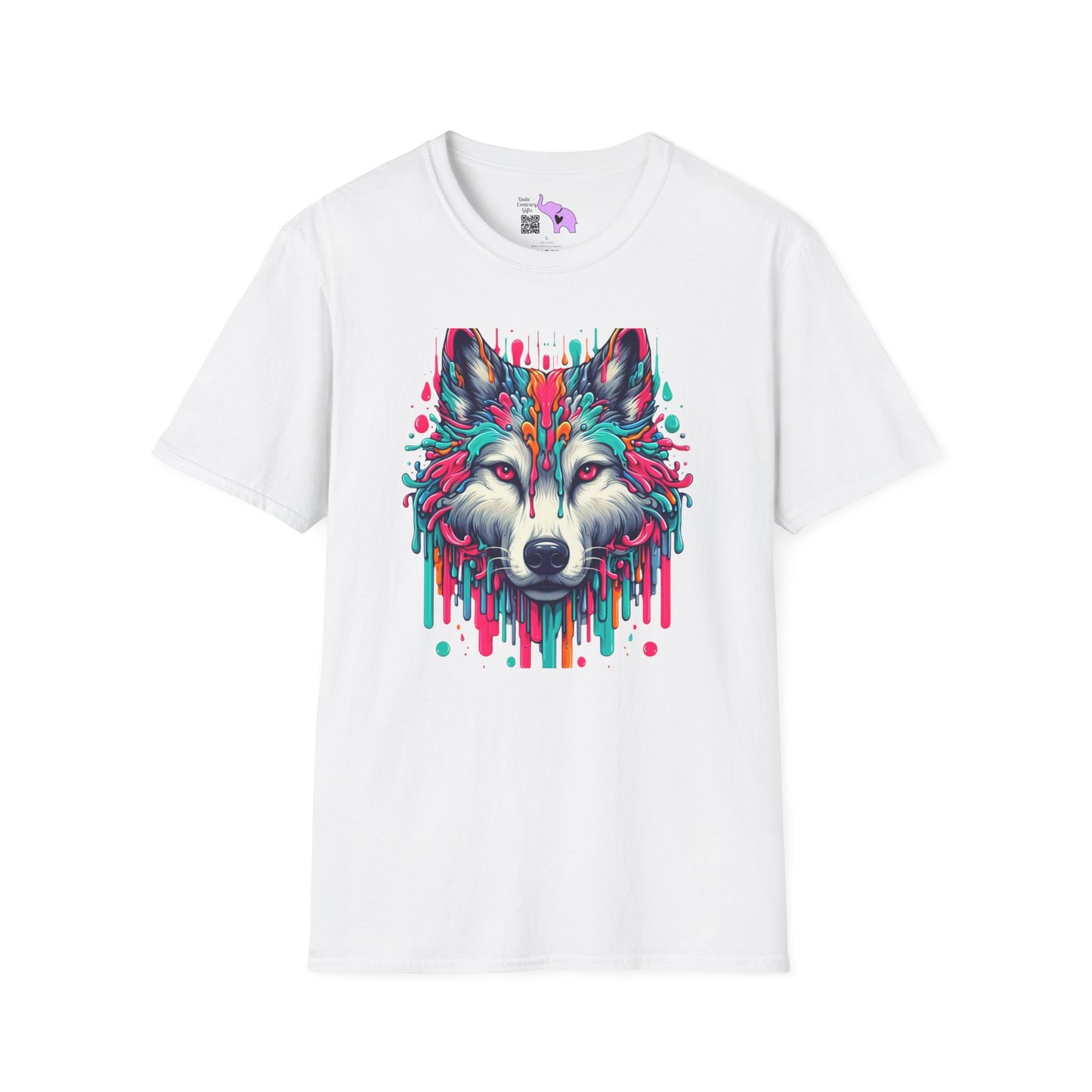 Colorful Wolf Adult T-shirt