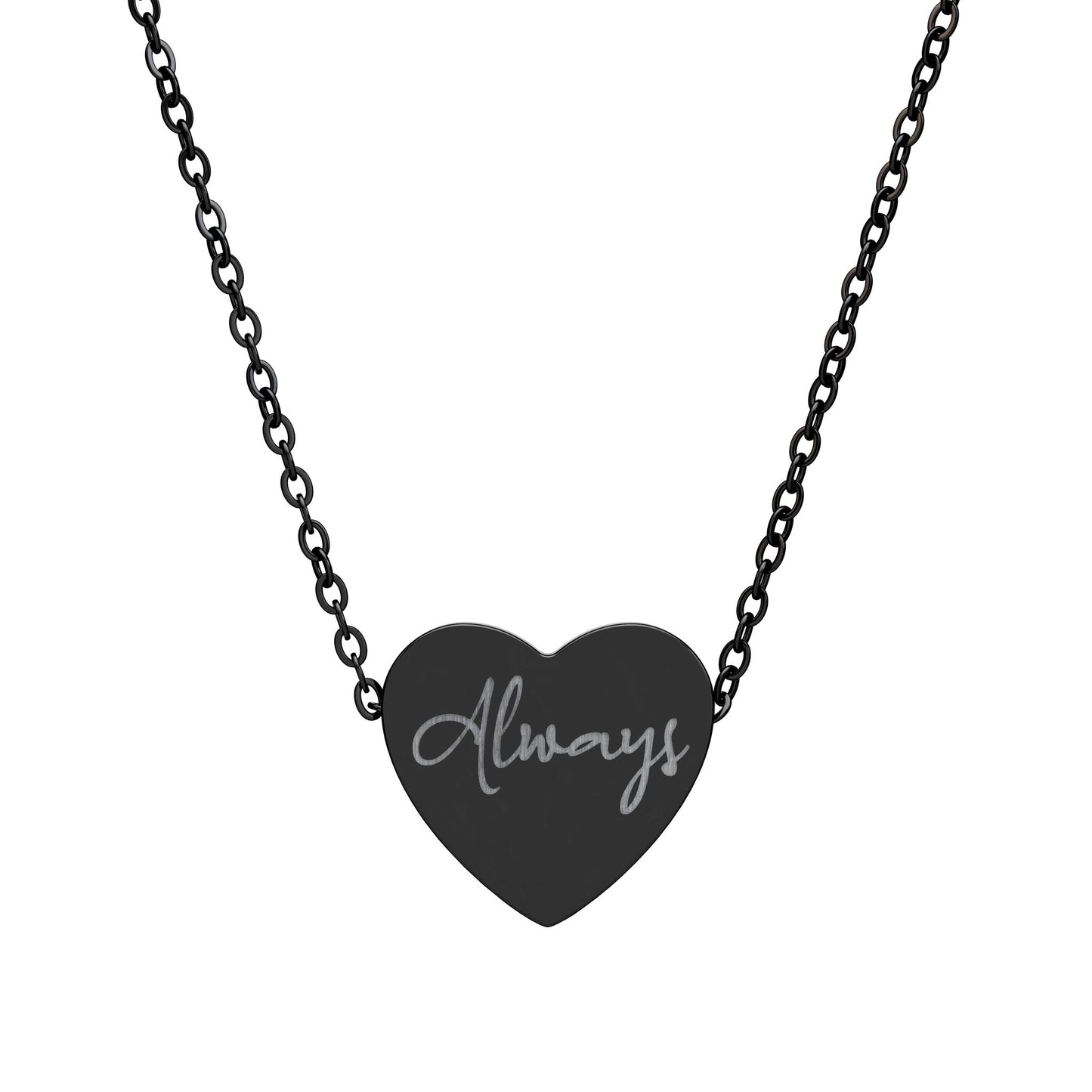 'Always' Engraved Heart Necklace