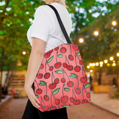 Cherry Bombshell Canvas Tote Bag