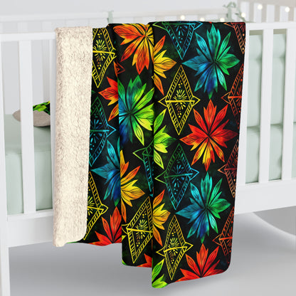 Celebration Mosaic Sherpa Fleece Blanket