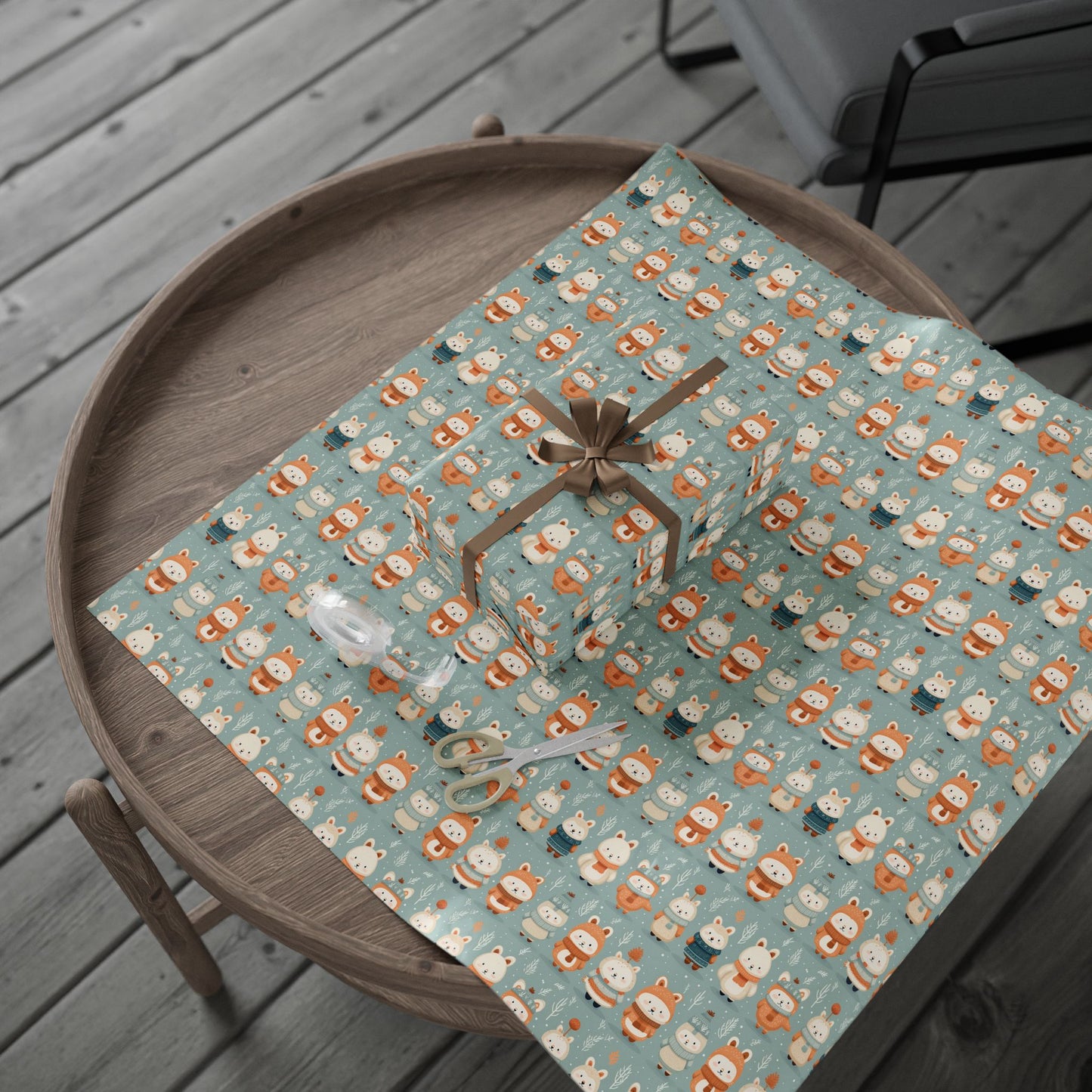 Snowy Bear Magic Wrapping Paper