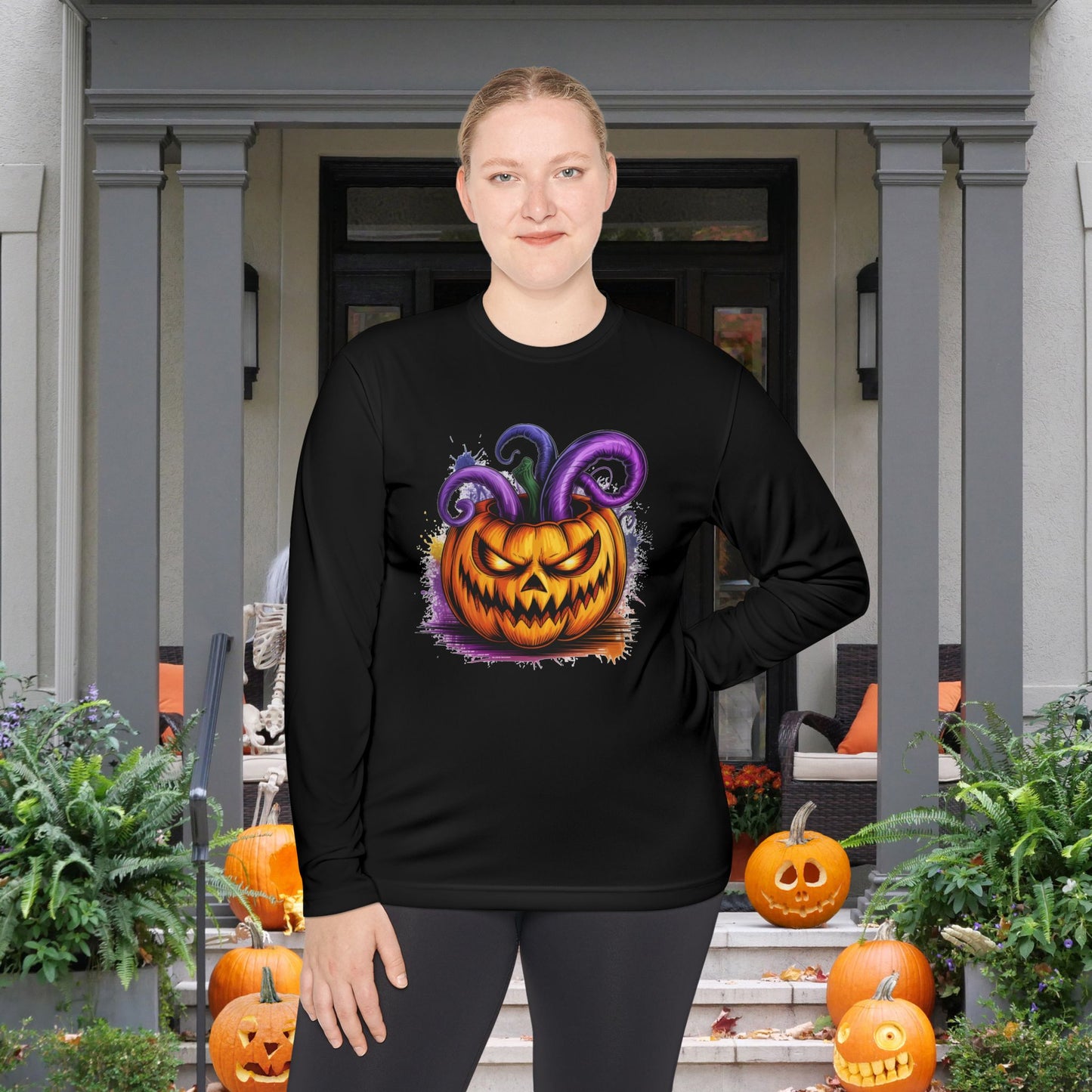 Creepy Jack Adult Long Sleeve Tee