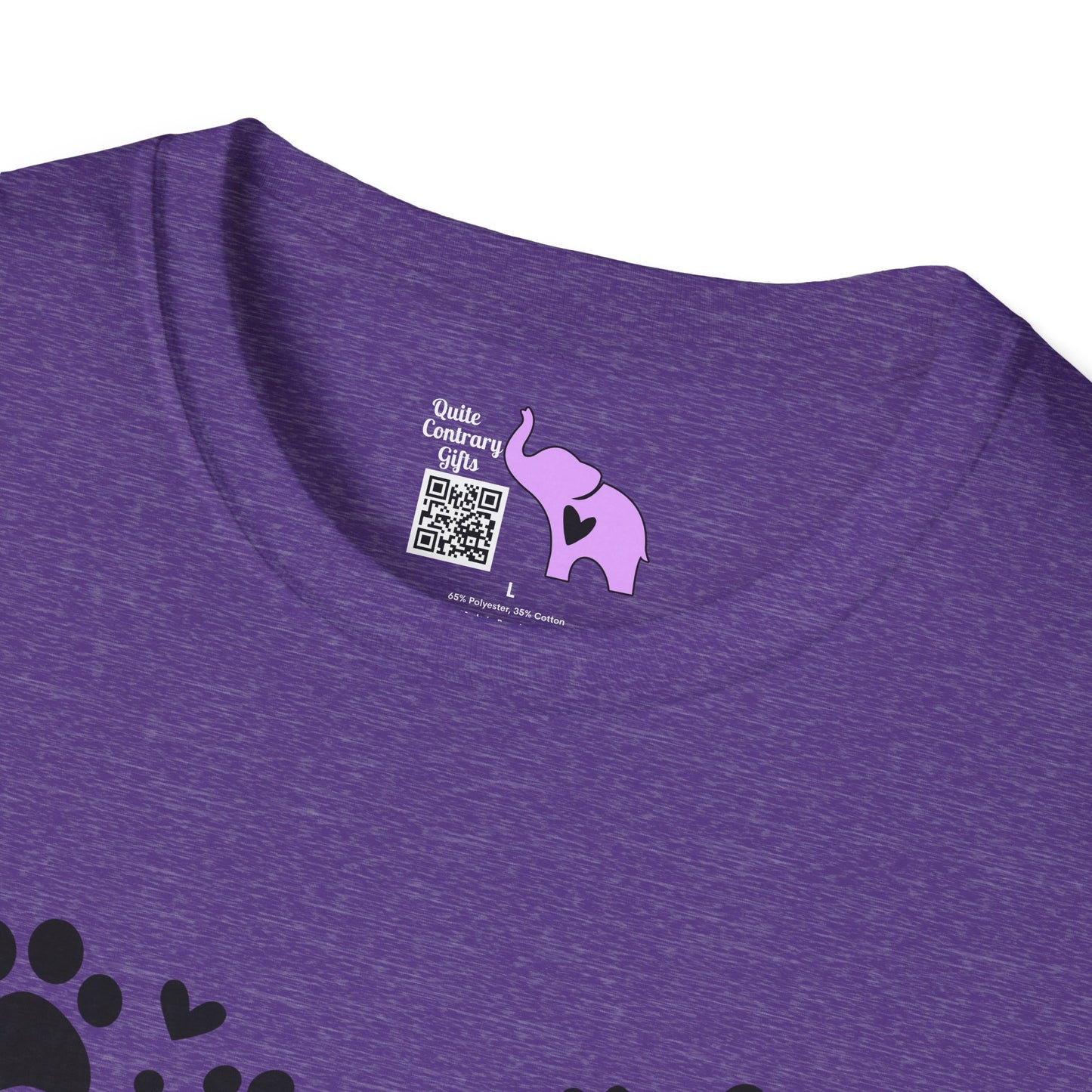 Paw Print Heart Adult T-shirt