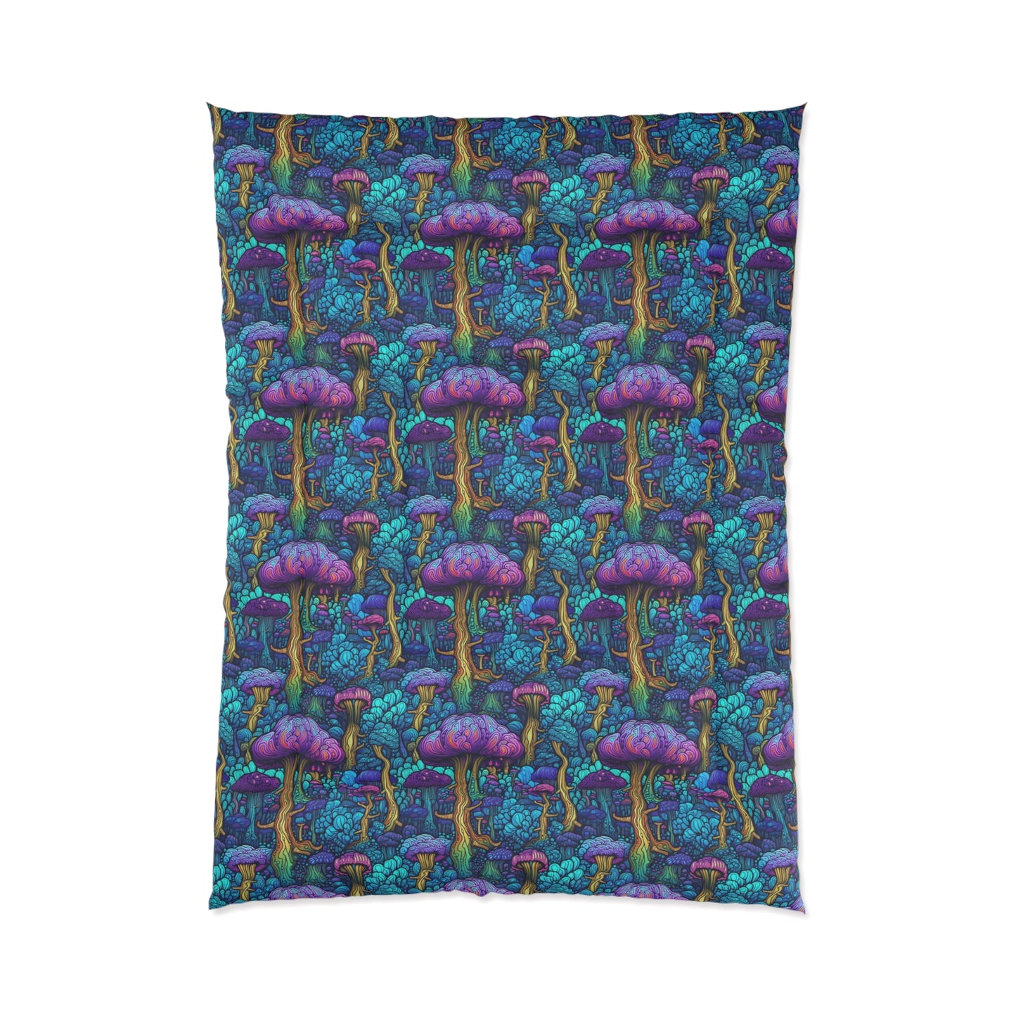 Trippy Purple Mushroom Comforter