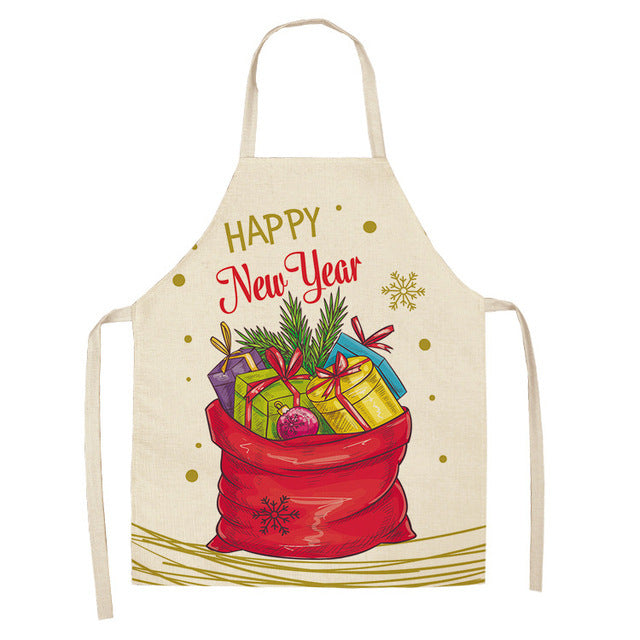 Christmas Series Cotton And Linen Aprons Variety