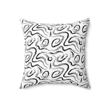 Grunge Scribbles Throw Pillow