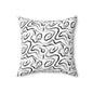 Grunge Scribbles Throw Pillow