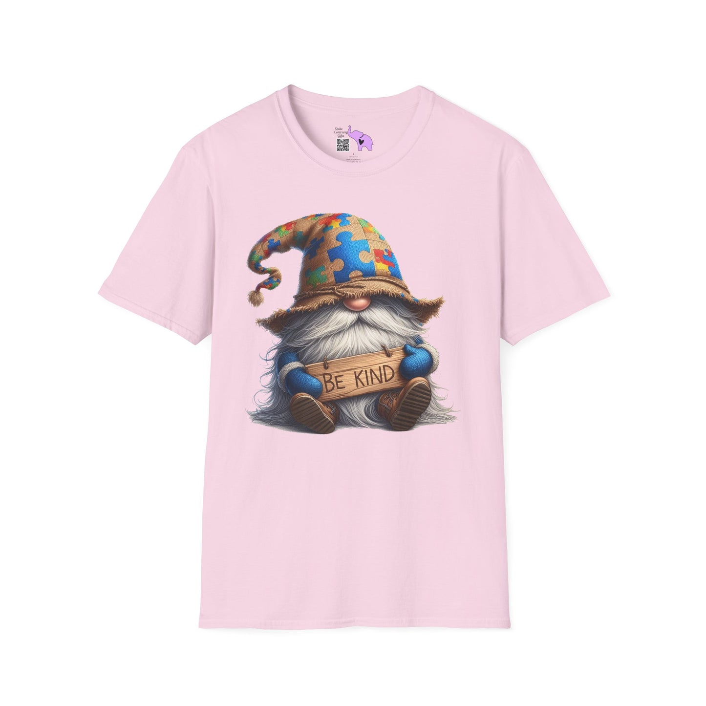 Be Kind Autism Awarness Gnome Adult T-shirt