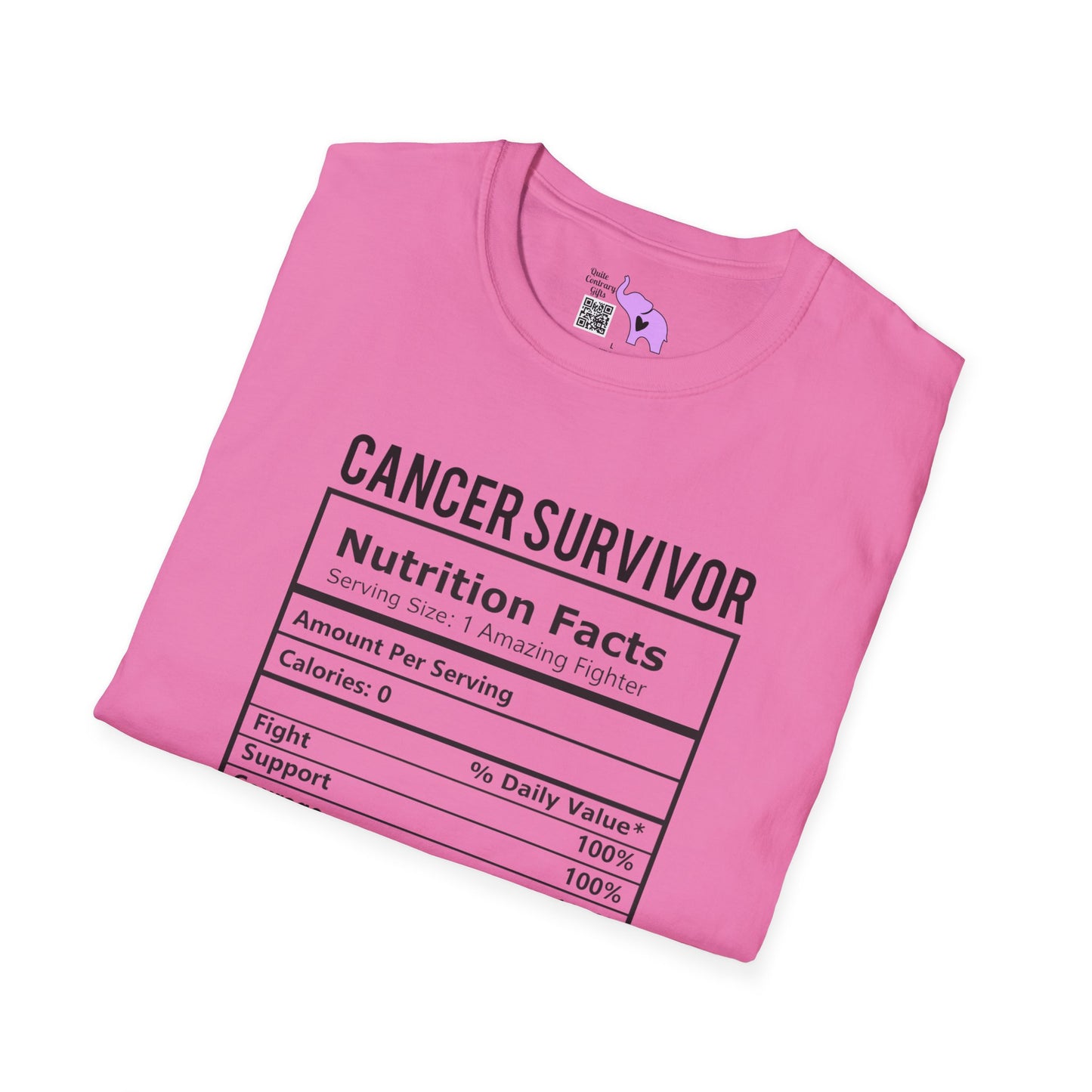 Cancer Survivor Nutrition Facts Adult T-shirt