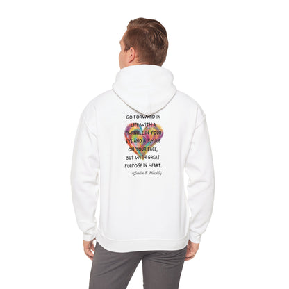 Go With Purpose In Heart Heavy Blend™ Hooded Sweatshirt