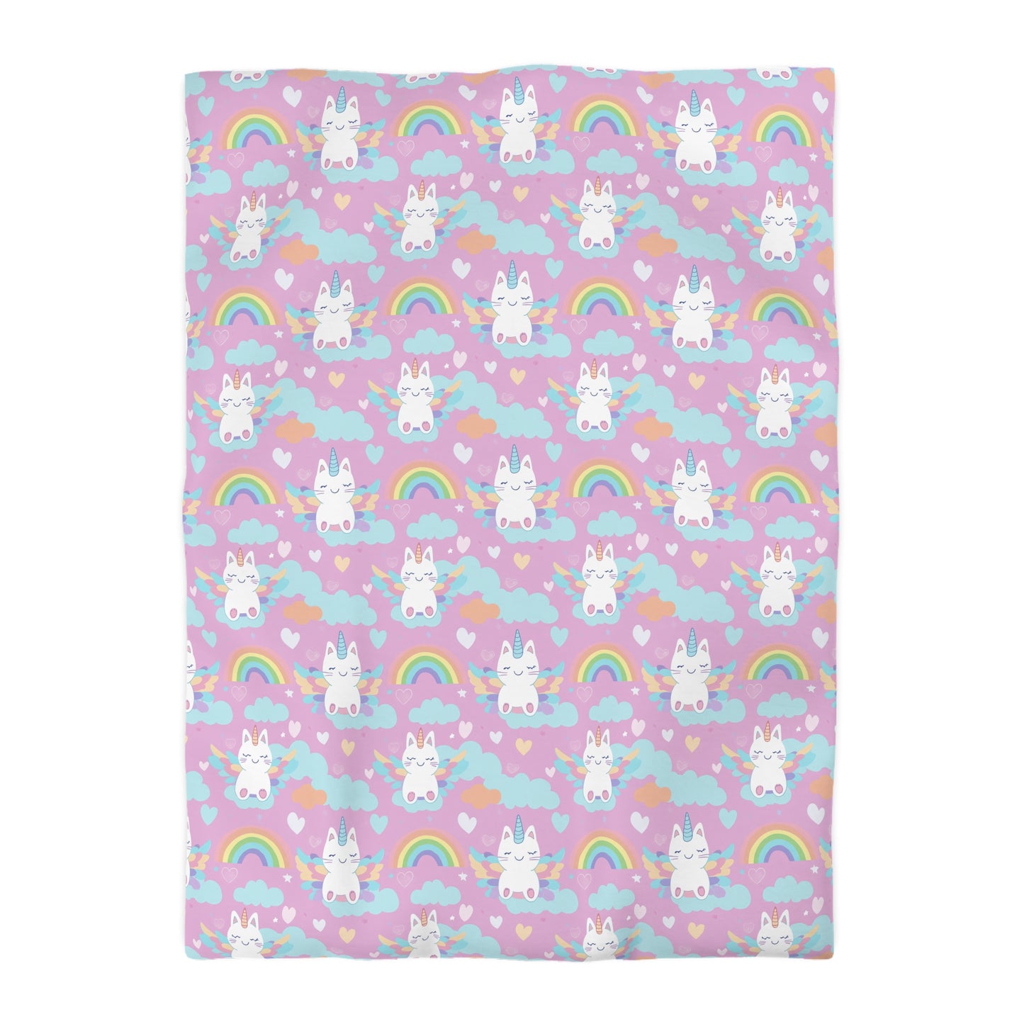 Rainbow Sky Riders Microfiber Duvet Cover