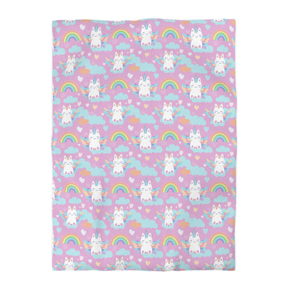 Rainbow Sky Riders Microfiber Duvet Cover