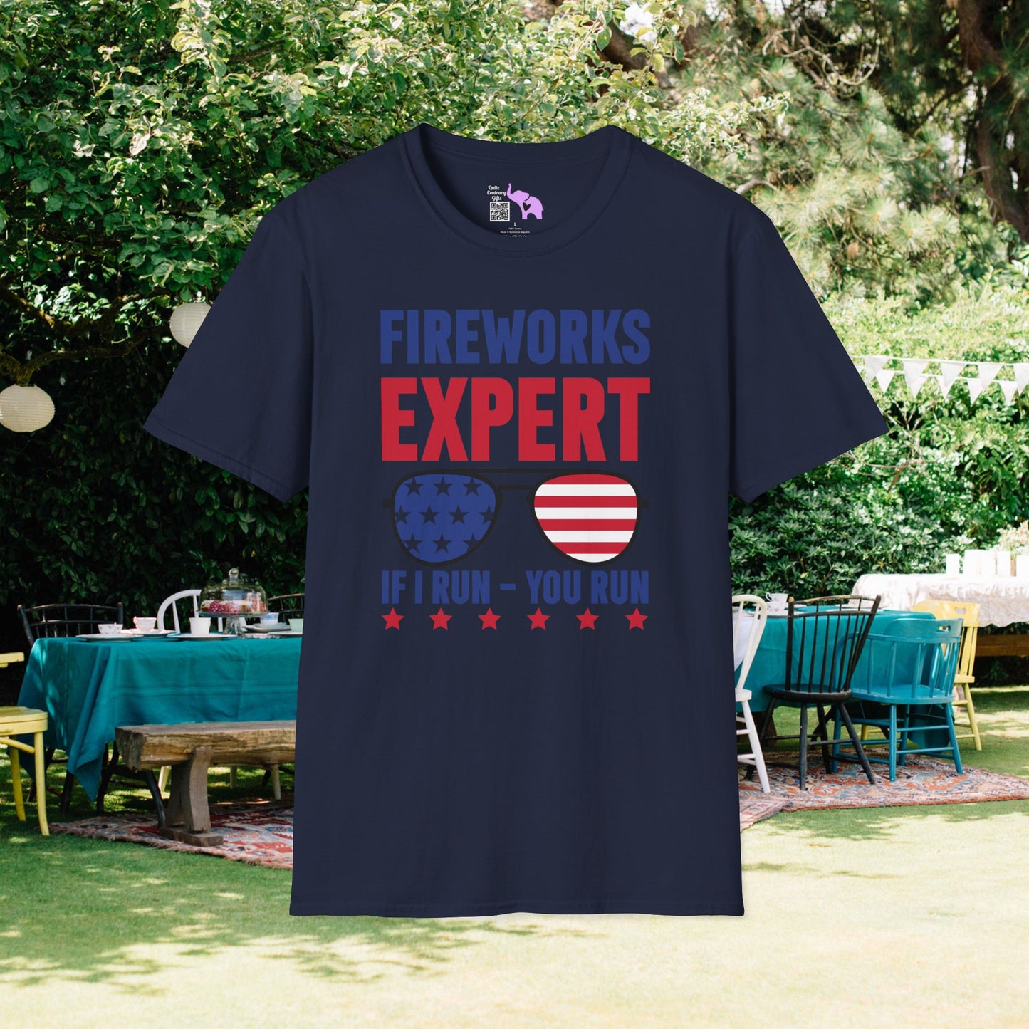 Fireworks Expert If I Run You Run T-shirt