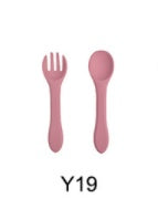 Soft Silicone Food Grade Kids Spoon & Fork Set