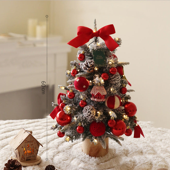 Miniature Artificial Decorated Christmas Tree With Lights