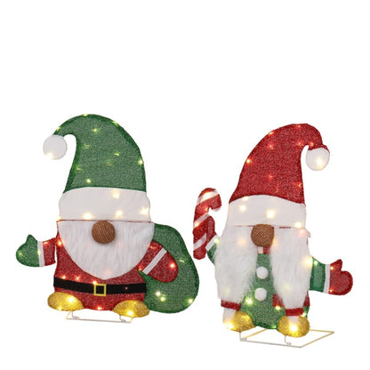 Festive Gnome Glow Christmas Lights Display
