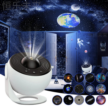 Night Light Galaxy Projector 360 Degree Starry Sky Rotating Planetarium Lamp