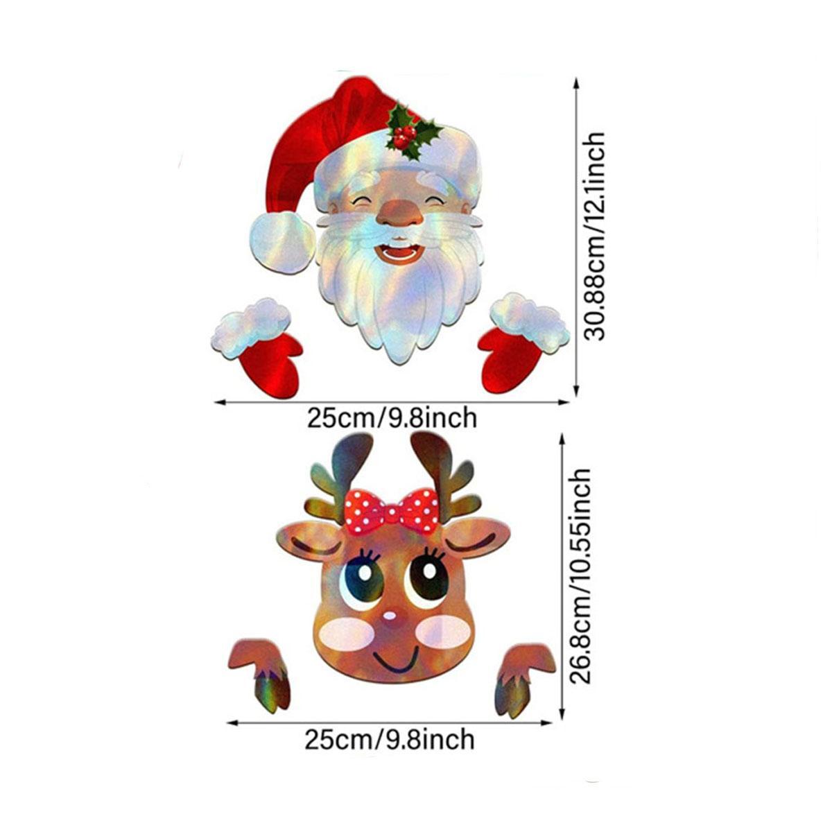 Holiday Outdoor Fence Decoration Set – Santa & Reindeer