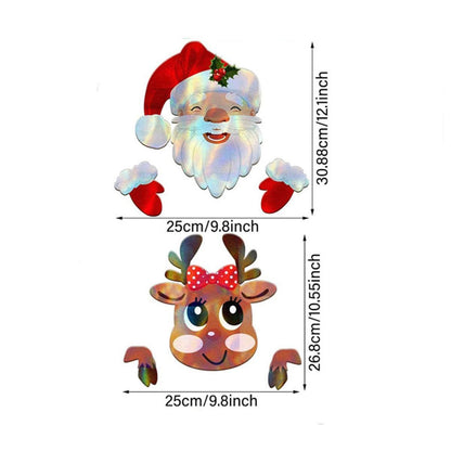 Holiday Outdoor Fence Decoration Set – Santa & Reindeer