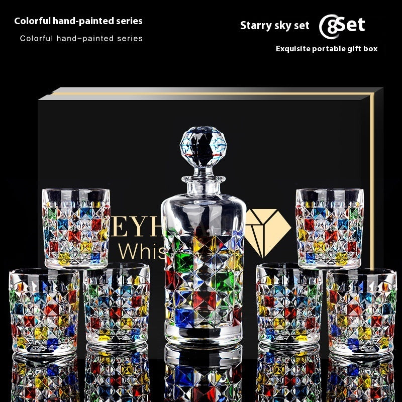 Colorful Crystal Liquor Glass Set