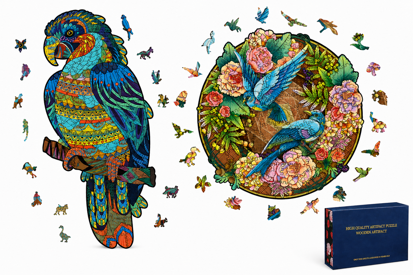 Colorful Bird Wooden Puzzles