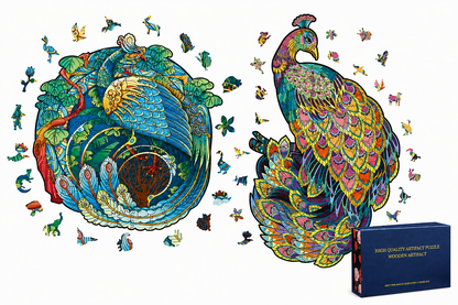 Colorful Peacock Wooden Puzzles
