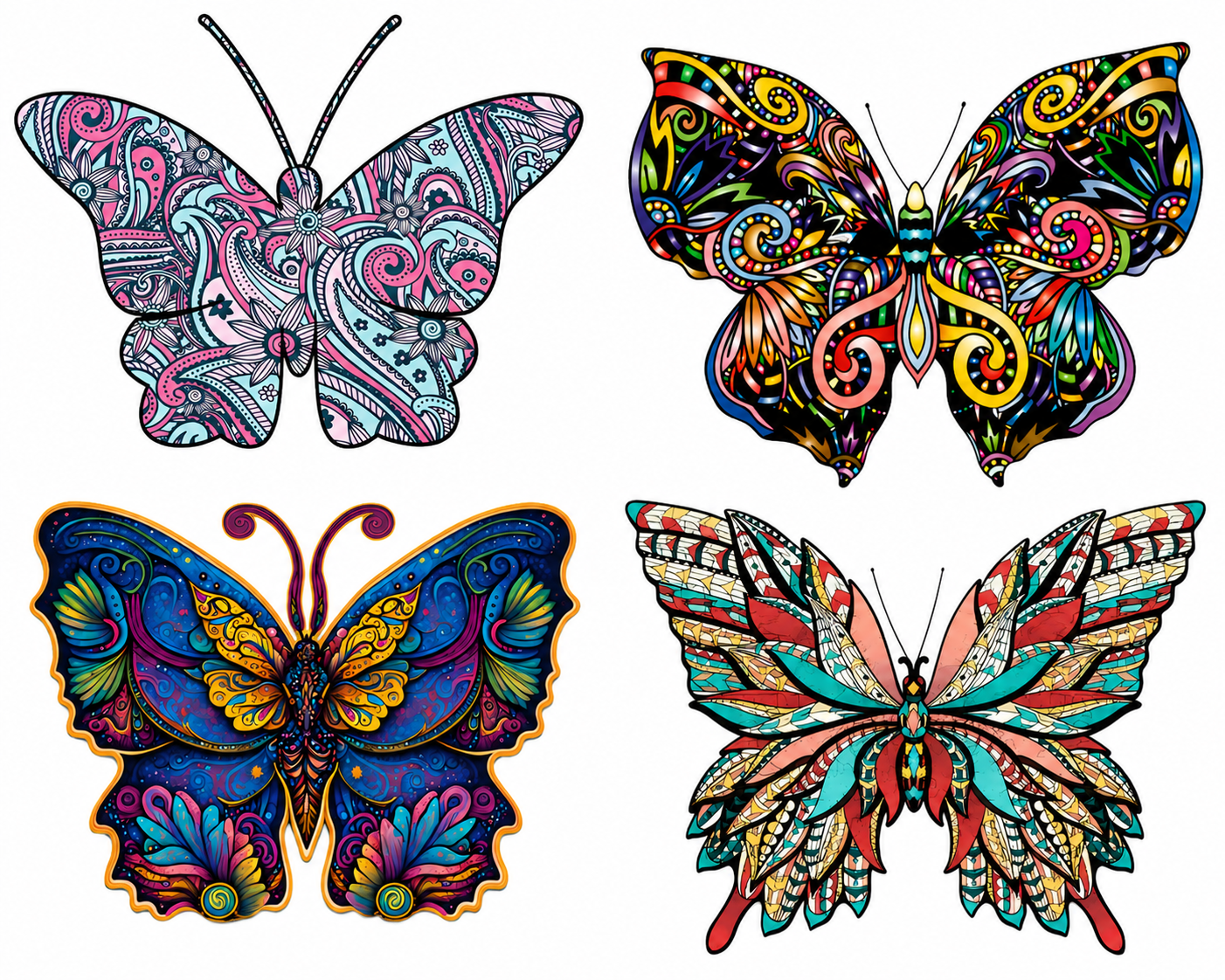 Colorful Butterfly Wooden Puzzles