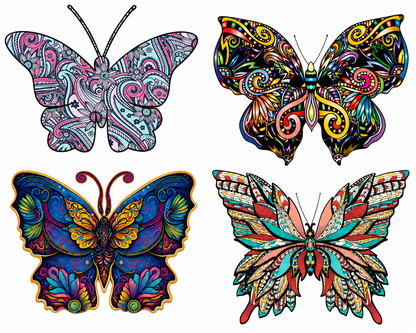 Colorful Butterfly Wooden Puzzles