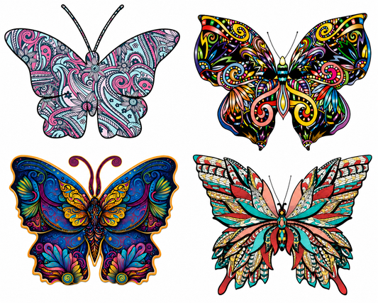 Colorful Butterfly Wooden Puzzles