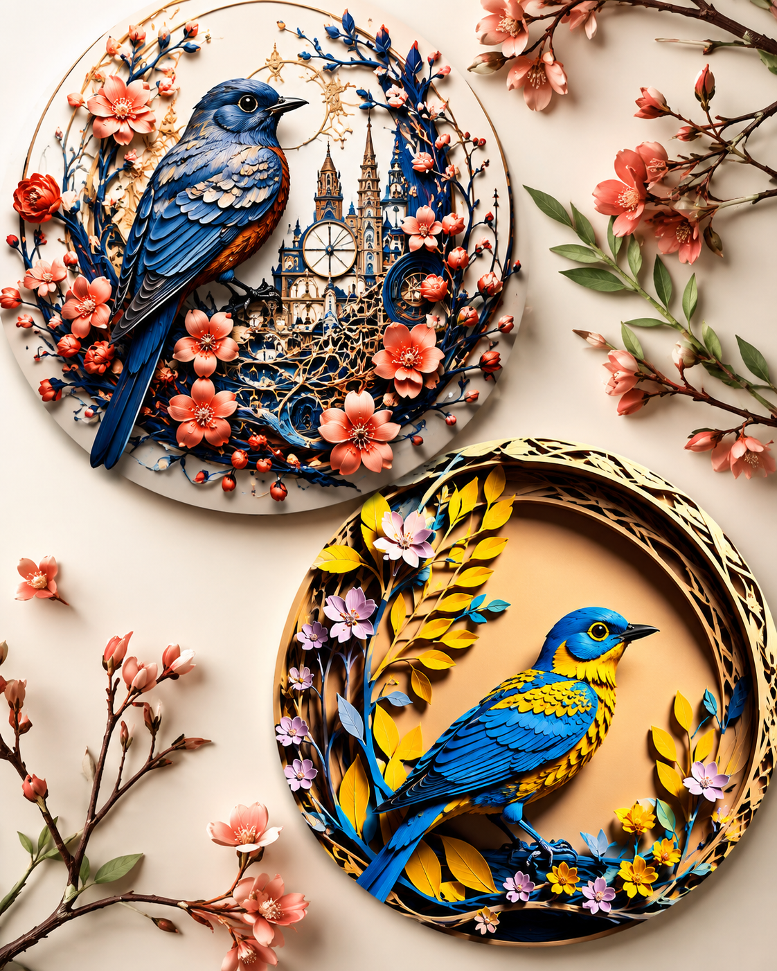 Blue Bird Wooden Art Puzzles