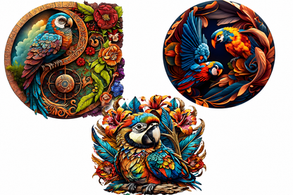 Colorful Parrot Wooden Puzzles
